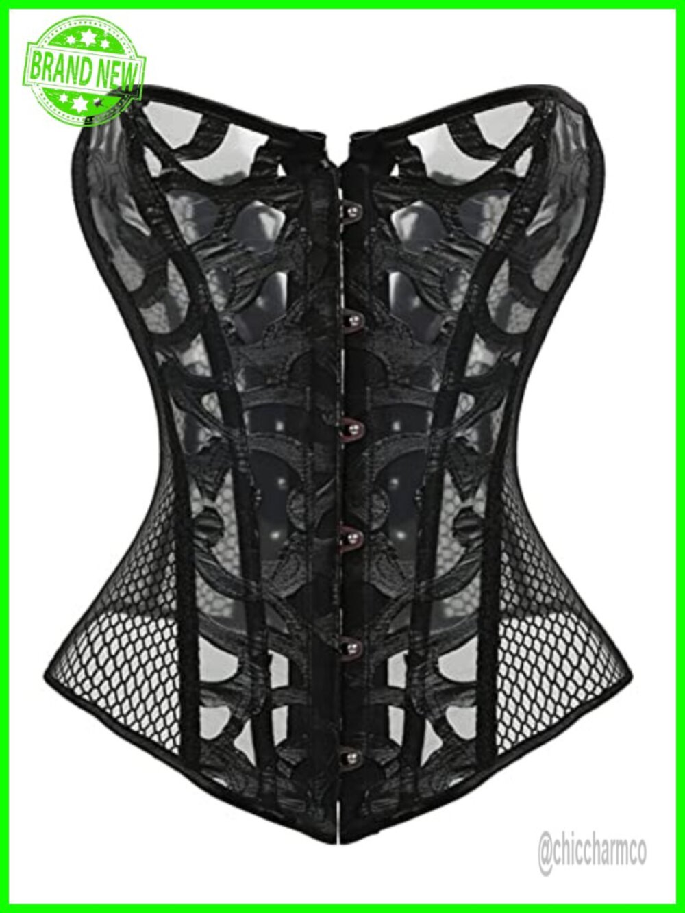 Satin Overbust Corset Top Lace Up Bustier Shapewear Sweetheart Neckline